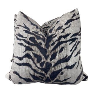 Tiger Velvet 22” Pillows-A Pair For Sale