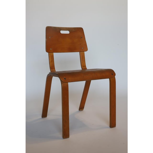 Fun bentwood child’s chair by Thonet. This piece has a great patina from many years of use. Photographed with Bertoia side...