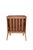 Mid-Century Modern New Bentwood Armchair With Wood Seat and Back and Brown Skin Cushions For Sale - Image 3 of 7