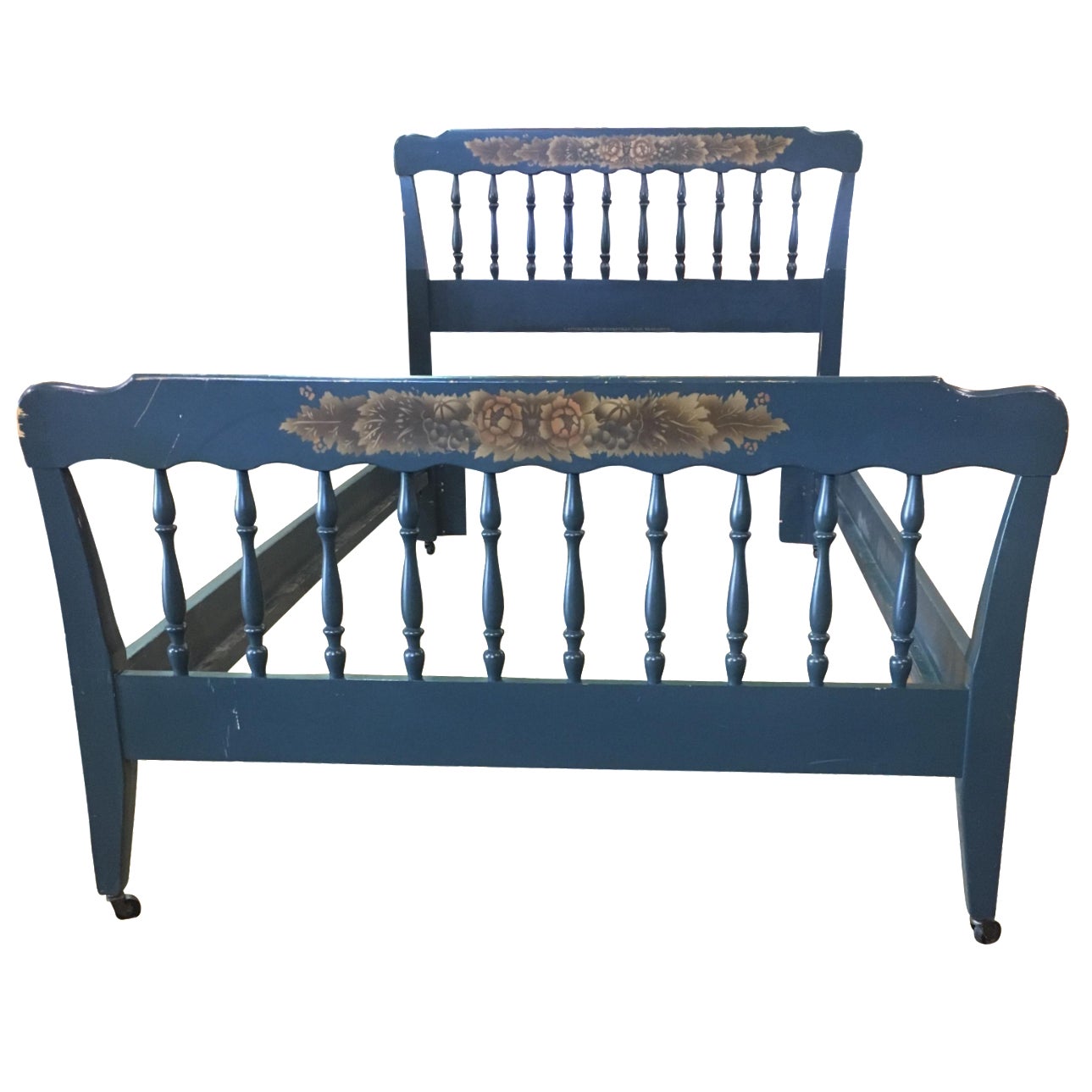 Vintage Hitchcock Blue Twin Bed Chairish