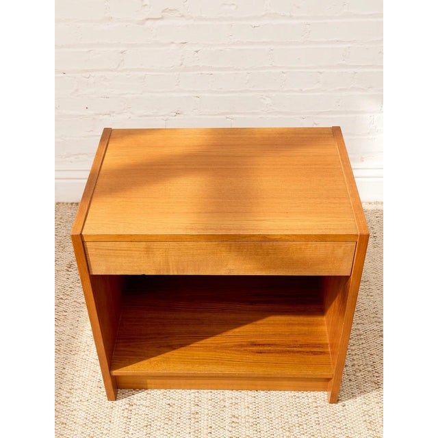 Danish Mid-Century Modern Wood Nightstand For Sale - Image 10 of 11