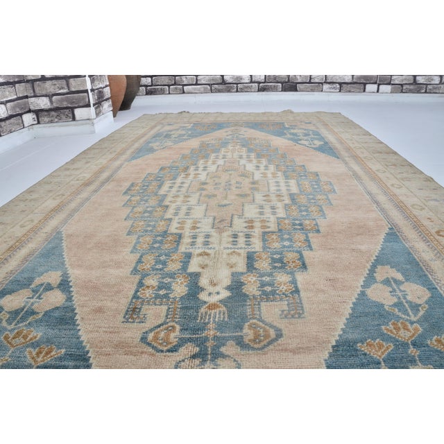 1960s Anatolian Wool Handmade Area Carpet For Sale - Image 4 of 9