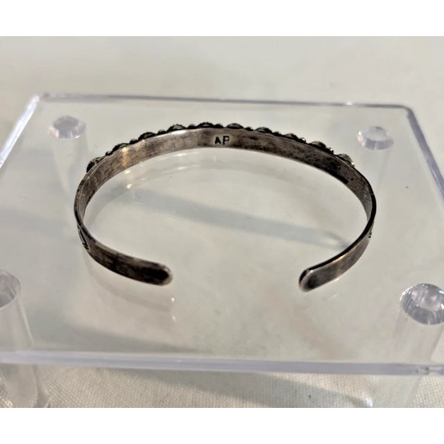 1930s Zuni Turquoise and Silver Bracelet Set For Sale - Image 15 of 15