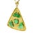 Bottle Green Vintage Carved Jade Pendant in 14k Gold, Signed Larry For Sale - Image 8 of 8