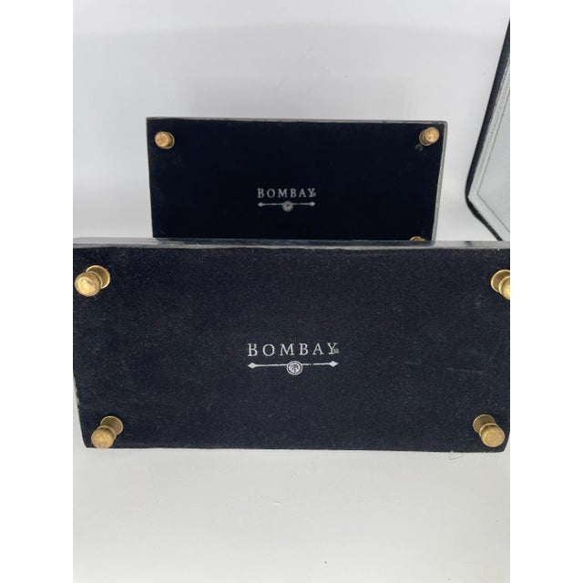 Bombay Company Solid Brass Lion Bookends on Black Marble Bases — Regal Classical Pair For Sale In Naples, FL - Image 6 of 6