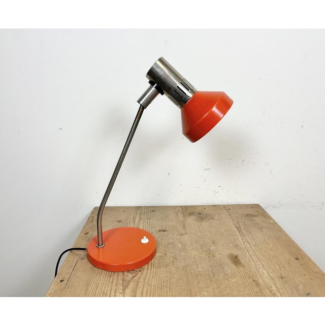 Vintage Orange East German Table Lamp from Aka Electric, 1970s For Sale - Image 10 of 18