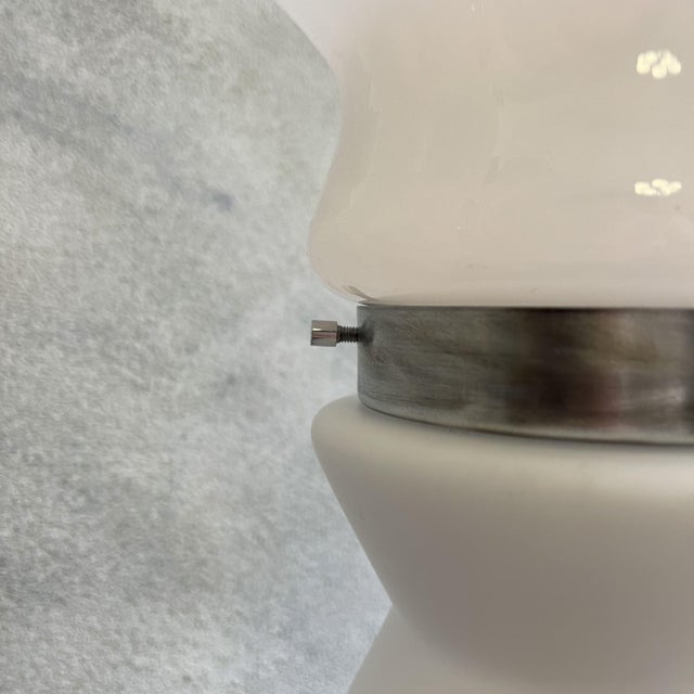 Space Age Murano and Opal Glass Table Lamp attributed to Mazzega, 1980s For Sale - Image 13 of 18