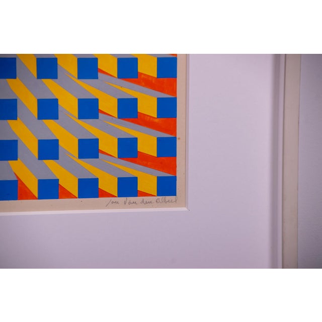 Jan Van Den Abbeel, Projekt S, 1975, Gouache on Paper, Framed For Sale - Image 4 of 11