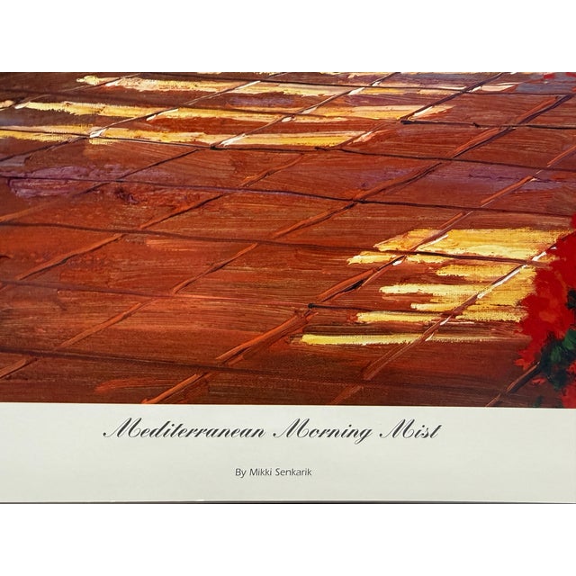 1990s Art Print "Mediterranean Morning Mist" Mikki Senkarik 26 1/2" X 32" 1996 Open Ed For Sale - Image 5 of 8