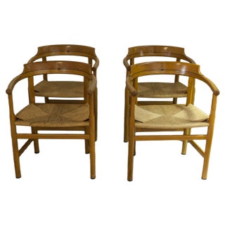 PP62 Danish Side Chairs by Hans J. Wegner, 1960s, Set of 4 For Sale