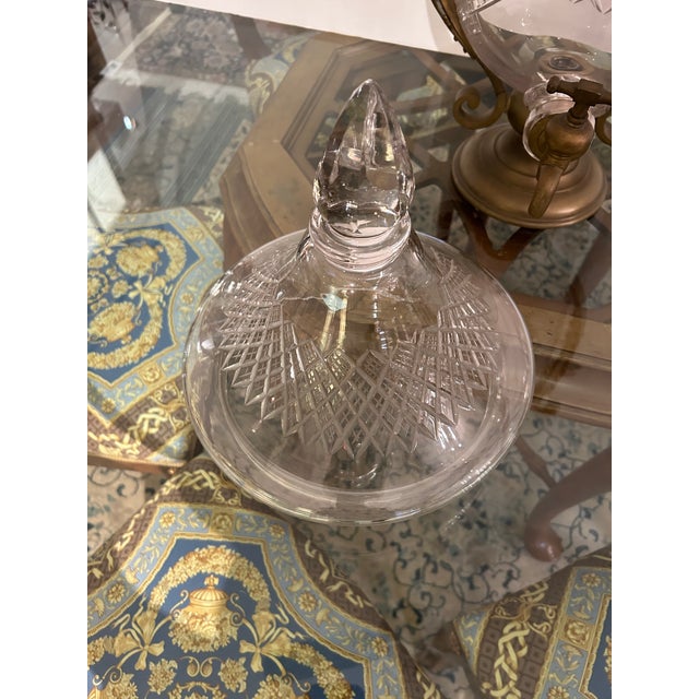 Large Cut Crystal & Brass Samovar For Sale In Philadelphia - Image 6 of 12
