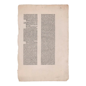16th Century Durandus Gothic Single Page of Text