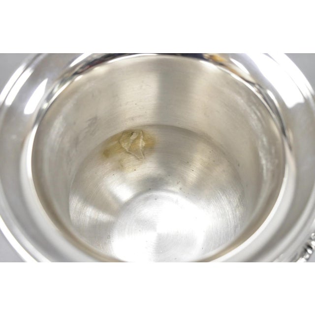 Metal Vintage Regency Silver Plated Trophy Cup Urn Bar Champagne Chiller Ice Bucket For Sale - Image 7 of 11