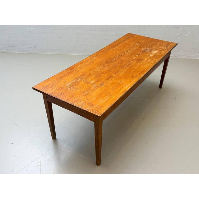 Wood Farmhouse Wooden Table in Softwood, 1960s For Sale - Image 7 of 17