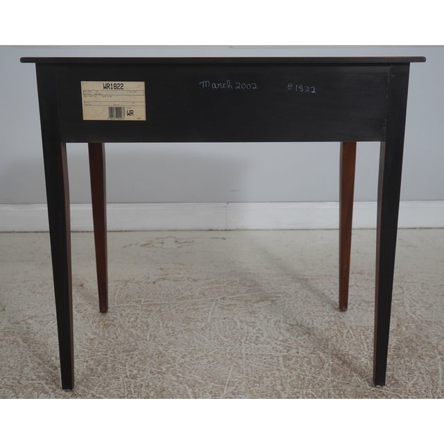 Wright Table Co. Mahogany Federal Style 2 Drawer End Table Server For Sale - Image 16 of 18