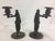 Metal Egyptian Revival Bronze Candlesticks - A Pair For Sale - Image 7 of 7