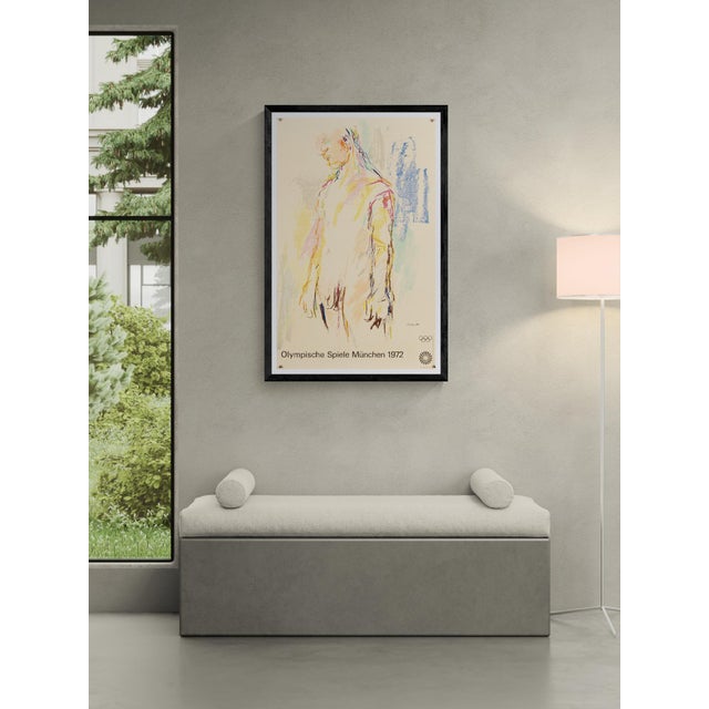 This original 20-color serigraph was created by Austrian artist Oskar Kokoschka for the 1972 Munich Olympic Games....
