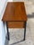 Brown Teak Desk With Single Floating Drawer and Black Metal Frame Danish Mid-Century Modern 1970s For Sale - Image 8 of 12
