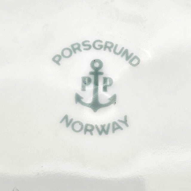 Ceramic Mid-Century Porsgrund Norway Blue Stave Church Porcelain Decorative Plate For Sale - Image 7 of 7