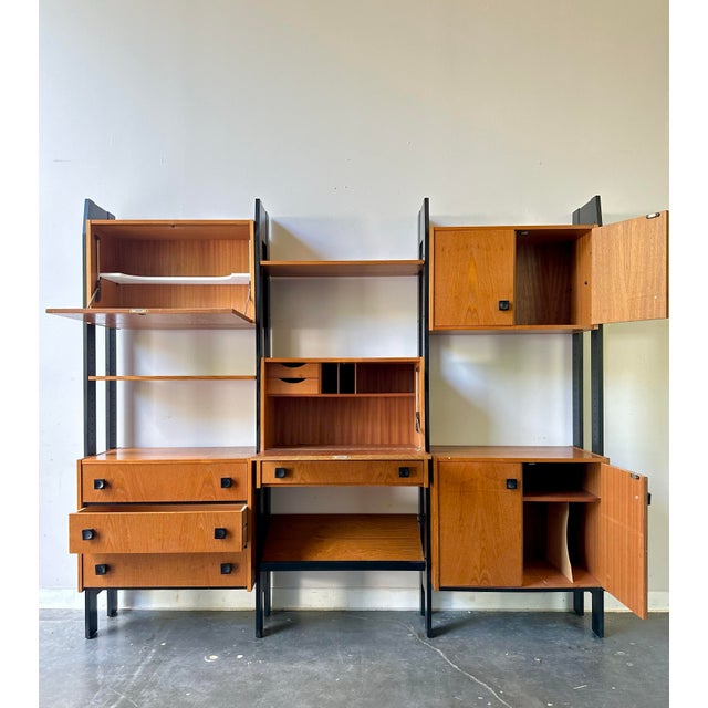 Mid-Century Modern 1960s Mid Century Modern Danish Teak Wall Unit For Sale - Image 3 of 10