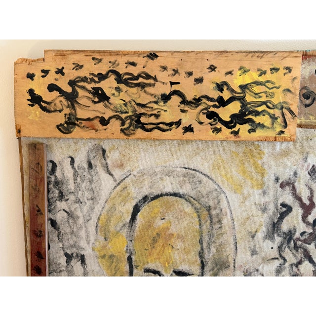 Wood Purvis Young “Black Angel with Procession” Mixed-Media Assemblage, Circa 1985 For Sale - Image 7 of 18