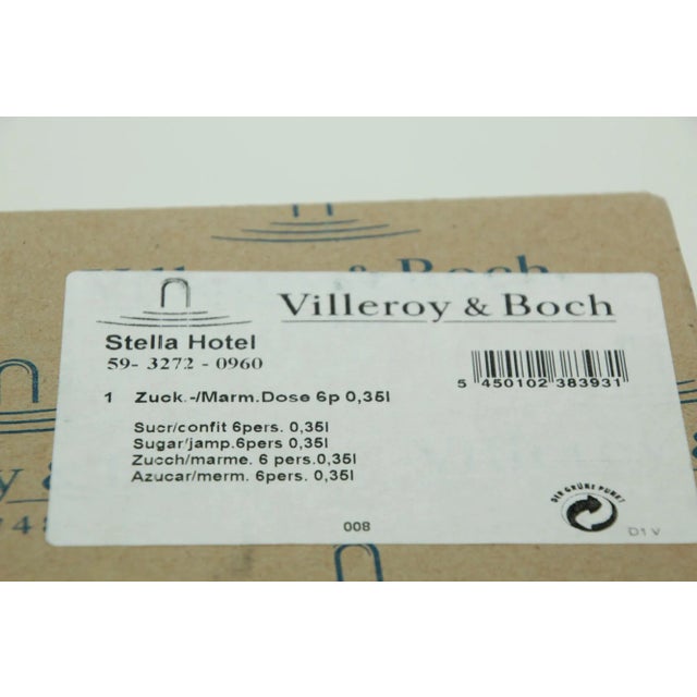 Villeroy & Boch Stella Hotel White Bone China Sugar Bowl With Cover For Sale - Image 12 of 13