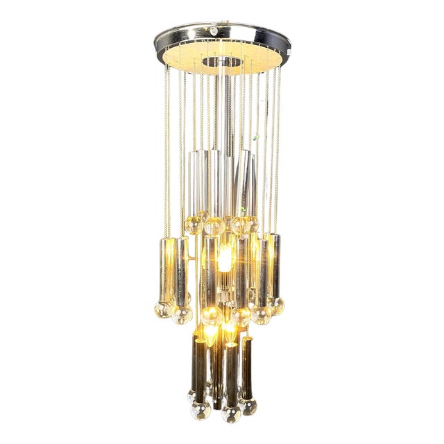 Vintage Chandelier from Gaetano Sciolari, 1970s For Sale