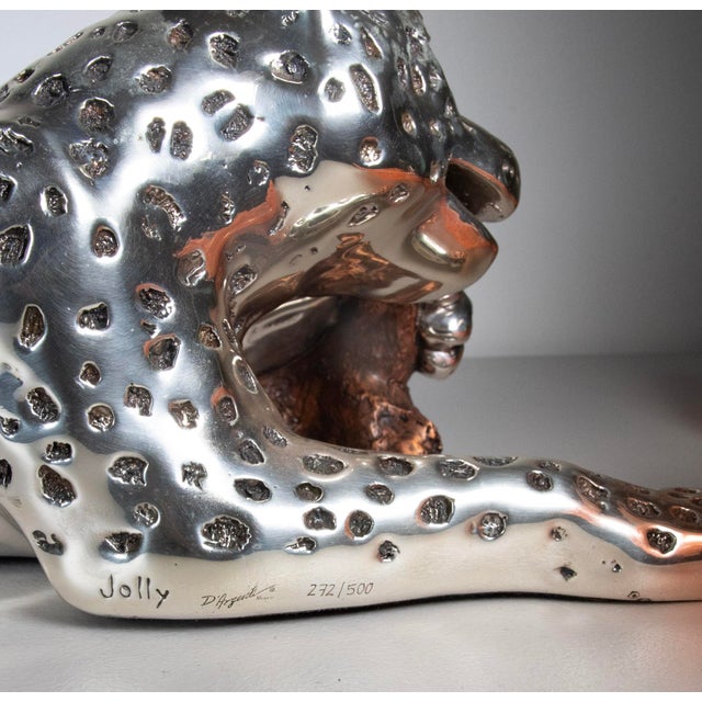 1990s D’Argenta – Jolly - Silver-Plated Leopard Sculpture – No. 272/500 - 24" L For Sale In West Palm - Image 6 of 7