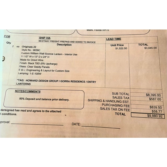American Set of Two Custom William Hinkley Wall Sconces Lanterns Solid Iron For Sale - Image 3 of 7