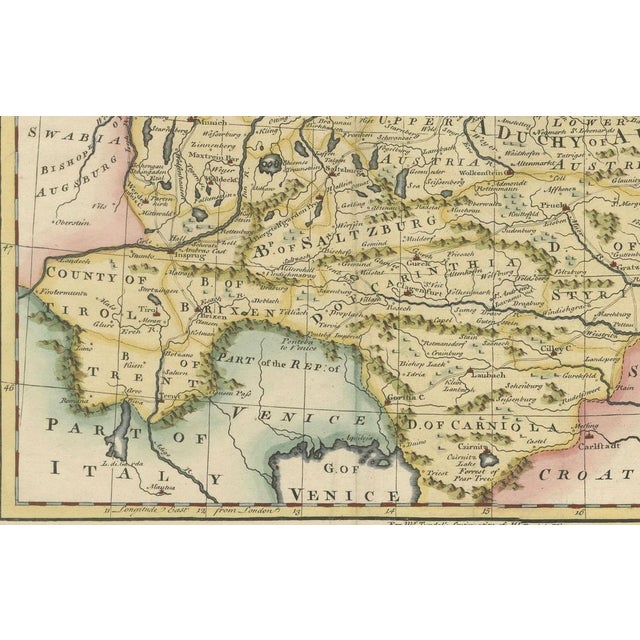 Map of South East Germany and Queen of Hungarys Dominions, 1744 For Sale - Image 4 of 7