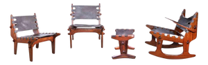 Vintage Dining Room Set by Angel Pazmino, Ecuador, 1950s, Set of 5