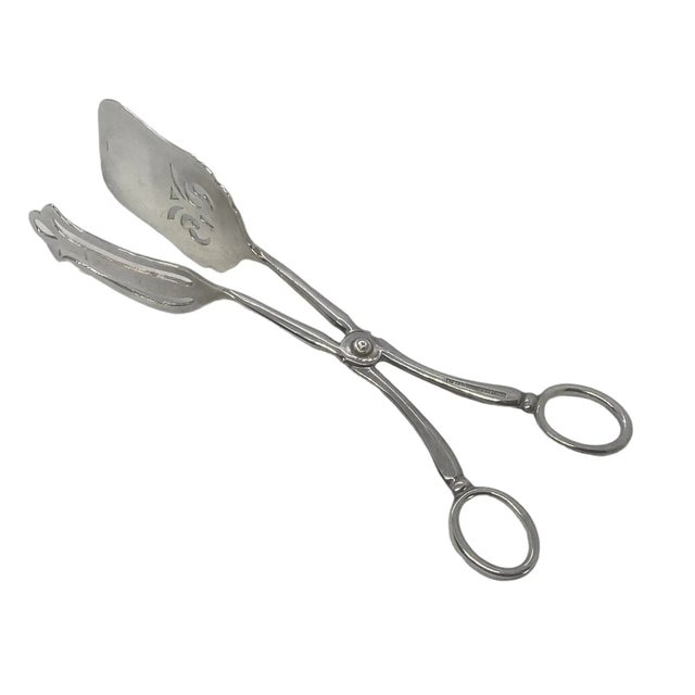 Vintage Sheffield England Electro-Plated (Epns) Pastry Bread Serving Tongs For Sale - Image 12 of 13