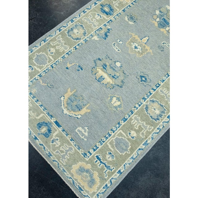 Turkish Turkish Oushak Runner Rug 3' x 11'5" #17060 For Sale - Image 3 of 8