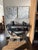 Contemporary Restoration Hardware Bar Cart — Industrial Modern, Sculptural Wheels, Two‑Tier Design For Sale - Image 3 of 8