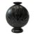 Black Art Deco Style Tall Round Narrow Vase For Sale