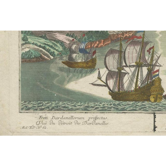 Dardanelles Strait, Probst Optical View with Ships, 1800s, Paper For Sale - Image 6 of 10