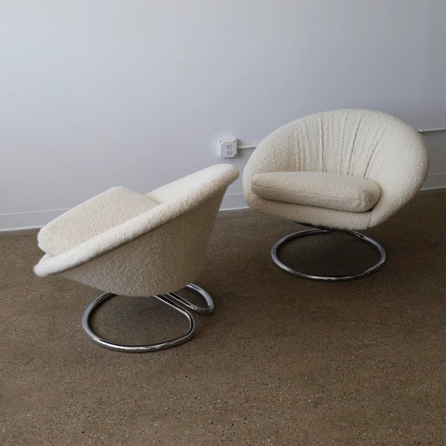 1970s Chrome Chairs by Renato Zevi, a Pair For Sale - Image 5 of 8