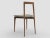 Contemporary Modern Linea 632 Grey Chair in Green Leather and Wood by Collector Studio For Sale - Image 3 of 5