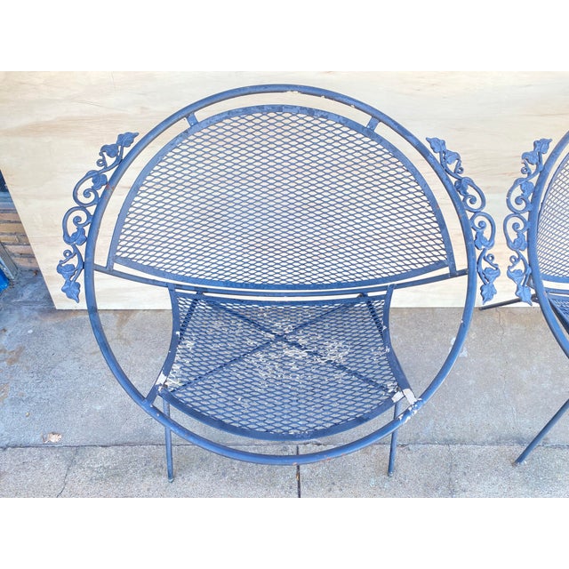 Mid-Century Modern Pair of Salerni Attributed Radar Low Lounge Chairs W/ Applied Ivy Elbow Rest For Sale - Image 3 of 11