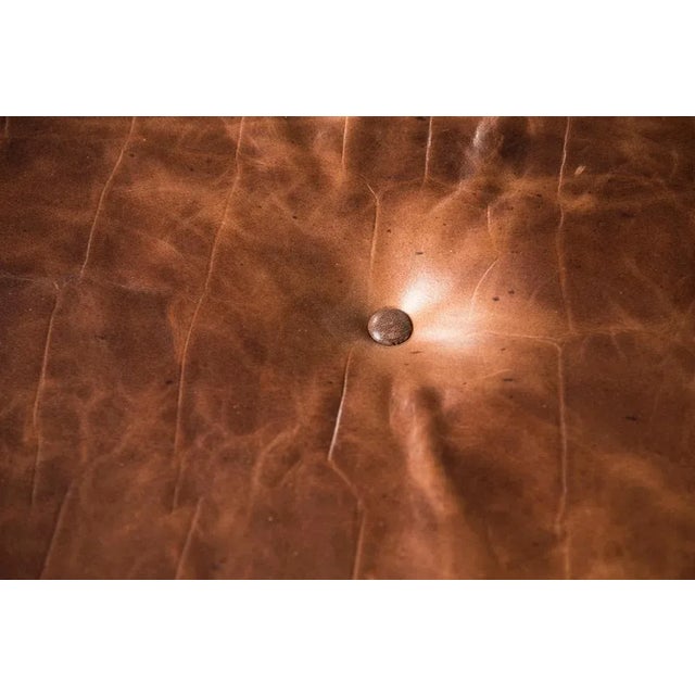 Brown Squared Ottoman For Sale - Image 9 of 13