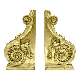 Vintage Gold Corbel Bookends-A Pair For Sale