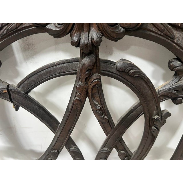 Monogrammed Carved Oak Architectural Element, 18th Century For Sale - Image 11 of 12