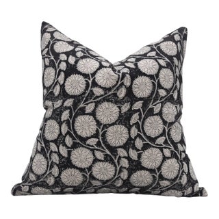 Fabdivine Indian Block Print Cushion Cover 16x16 Inch Duck Canvas- Sudershan Jaal For Sale