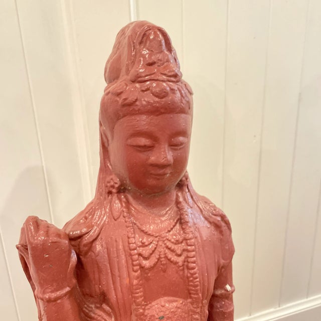 Kwan Guan Yin Asian Cement Garden Statue Budda Goddess of Compassion