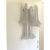 Glass Modern Mazzega-Style “Selle” Murano Glass Wall Sconces With Diamond-Cut Transparency — Set of Four For Sale - Image 7 of 11