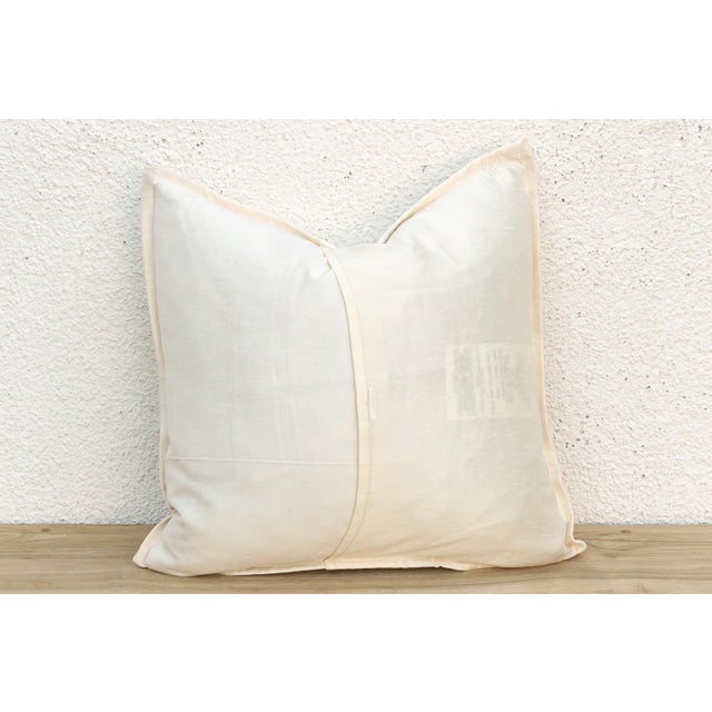 1990s Amra Ivory Paisley Pillow Cover For Sale - Image 5 of 6