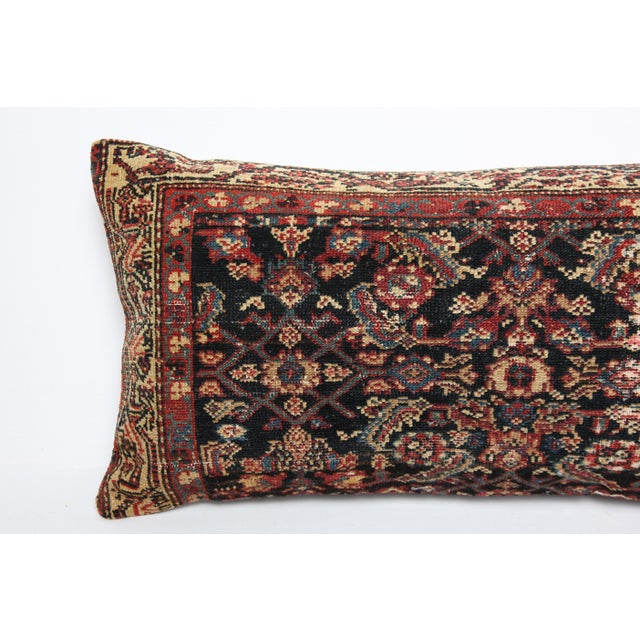 Oriental Antique Handwoven Lumpar Rug Pillow Cover -16'' X 32'' For Sale In Tampa - Image 6 of 11