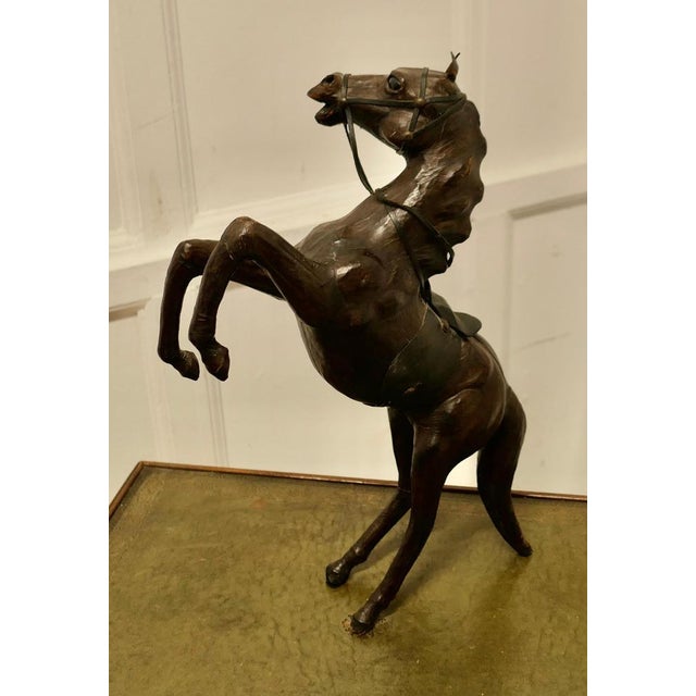Arts and Crafts Leather Horse Model, 1880 For Sale - Image 6 of 9