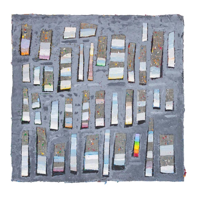 Elfi Schuselka Gray Composition Mixed Media For Sale