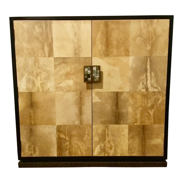 Century Furniture Modern Goat Skin Paneled Chest Cabinet Chairish